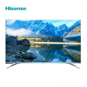 海信（Hisense）HZ60A70 电视机 60英寸 4K超高清电视机 支持网络连接 3840x2160分辨率 LED显示屏 二级能效 含底座 一年保修 银色